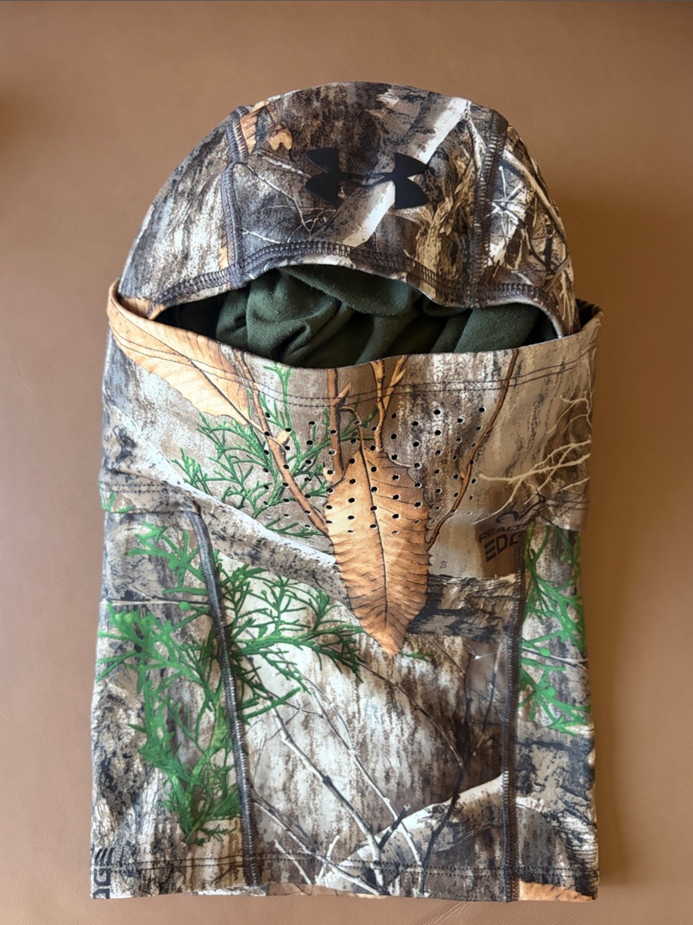 Under Armour Realtree Camo Balaclava with Olive Lining